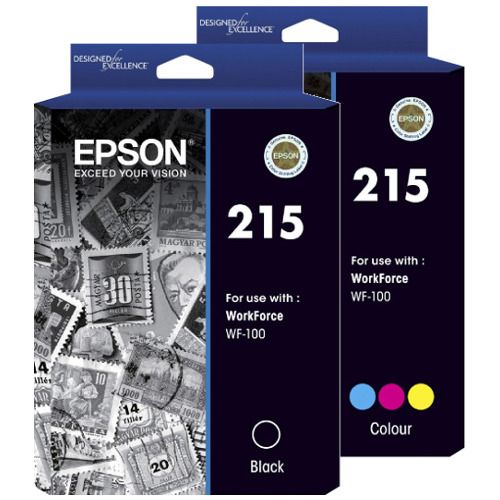 4 Pack Epson 215 Genuine Ink Cartridges
